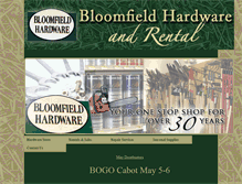 Tablet Screenshot of bloomfieldhardware.net